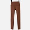 brown high waist full length stretch leggings