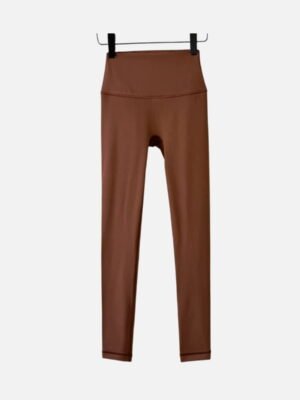brown high waist full length stretch leggings