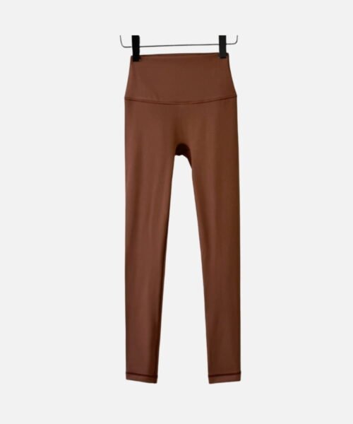 brown high waist full length stretch leggings