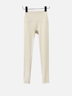 cream high waisted seamless stretch leggings