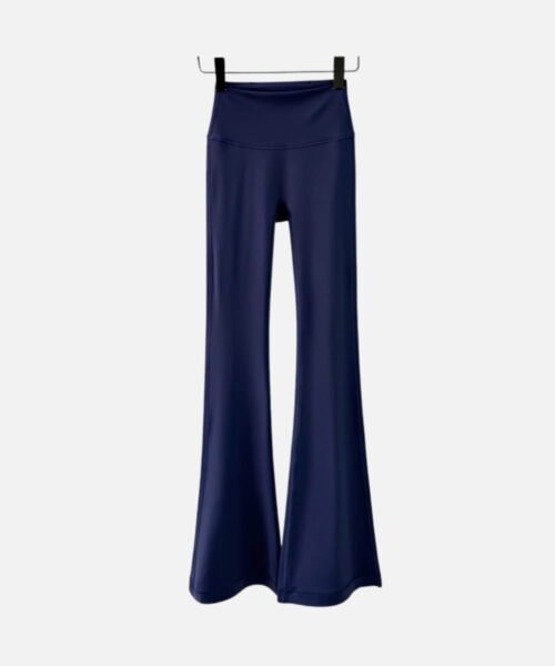 navy high waisted flared yoga pants