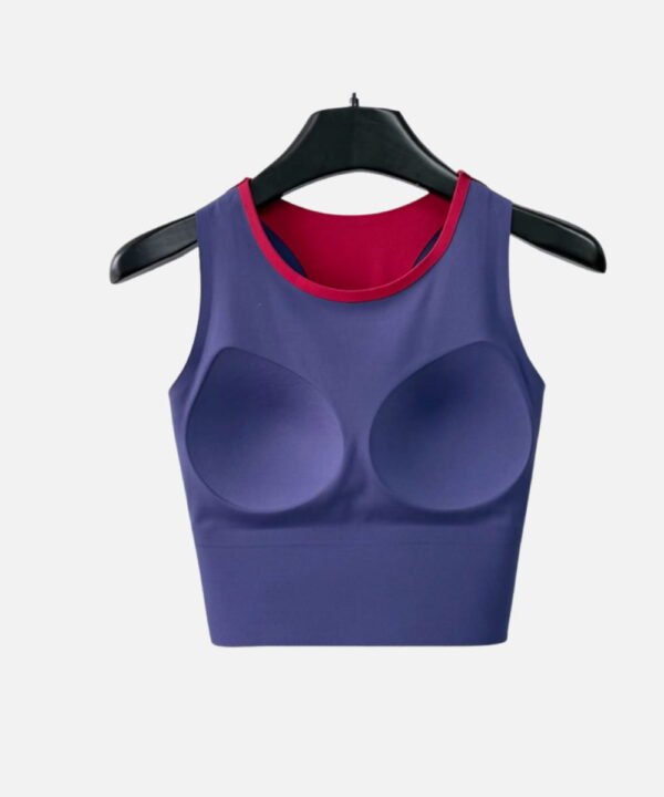 reversible two-tone padded cropped sports tank top