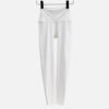white high waist stretch workout leggings