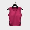 Raspberry red high-stretch tank top ideal for summer styling